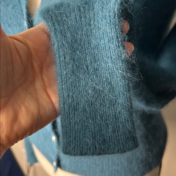 Soft Angora Sweater with Rhinestone Buttons - Picture 3 of 6